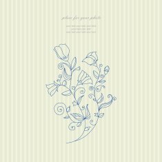 Hand floral greeting card vector N2