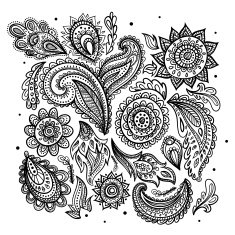 Beautiful vintage floral ornament N4