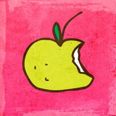 Apple on Grunge Background