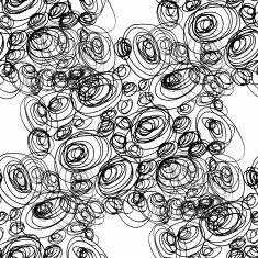 seamless black painted abstract circles bubbles isolated on whit