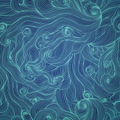 Seamless hand-drawn waves texture N12
