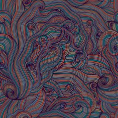 Seamless hand-drawn waves texture N13