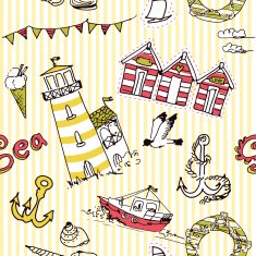 Sea seamless pattern N8