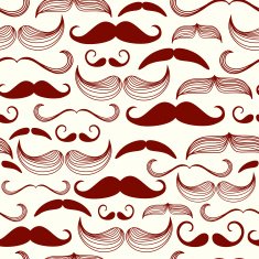 Gentlemen's Club Mustache seamless pattern N2