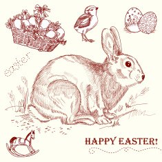 Vintage Easter rabbit N5