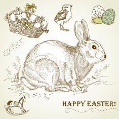 Vintage Easter rabbit N6