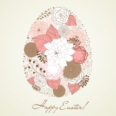 Cute Easter Egg Made From Flowers N2