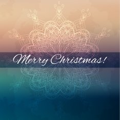 Christmas snowflake on blur background Card template N3