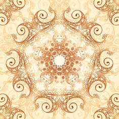 Ornate vintage vector pattern in mehndi style N5