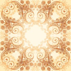 Ornate vintage vector pattern in mehndi style N6