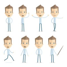 casual man in various poses N12