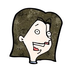 cartoon happy woman N396