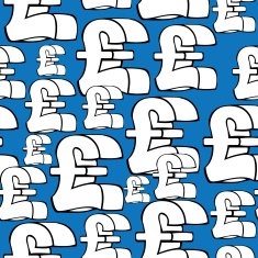 pound sterling currency symbol seamless pattern