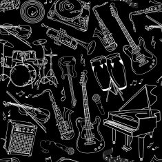 music seamless pattern N6