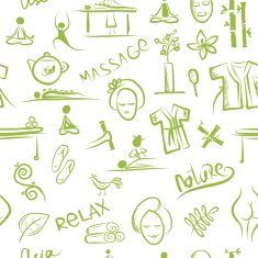 Massage and spa concept seamless pattern for your design N4