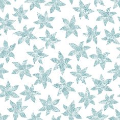 Winter flowers seamless pattern