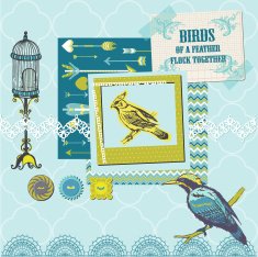 Vintage Birds Set