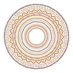Round ornament design ethnic style