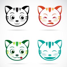Vector image of an cat face