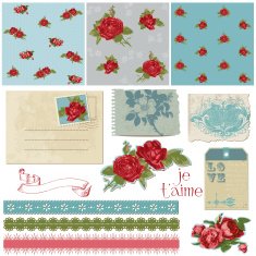 Vintage Flowers in vector N3