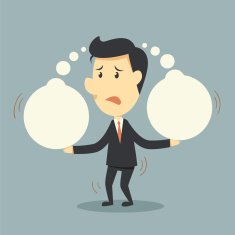 businessman bears think bubble
