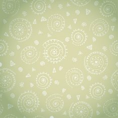 Doodle beige seamless pattern with decorative spirals