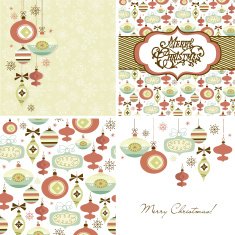 Retro Christmas Ornaments N14