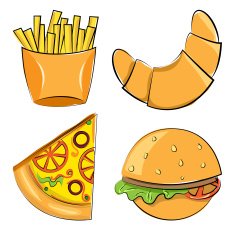 Fast food vector illustration N2