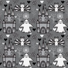 Seamless Halloween pattern N6