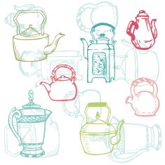 Doodled Tea Pots N2