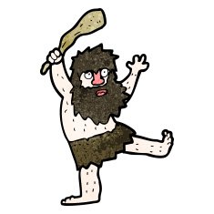 cartoon cave man N21