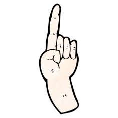 pointing hand cartoon N36