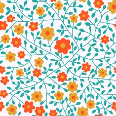 Abstract retro flower pattern