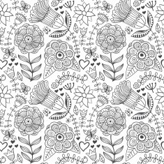 Abstract retro doodle pattern N18