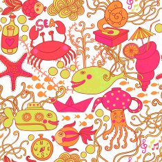 Abstract retro doodle pattern N19