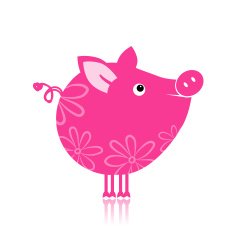 Cute piggy for your design N6