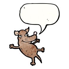cartoon little dog N179