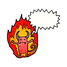 cartoon little devil N190