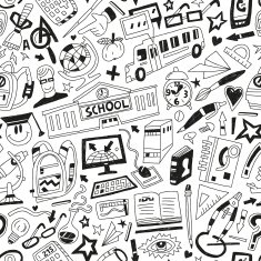 school education - seamless background N10