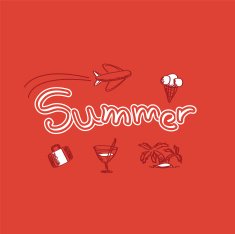 Summer doodle background N4