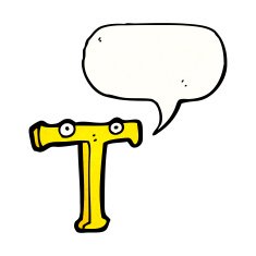 Cartoon Letter T N27