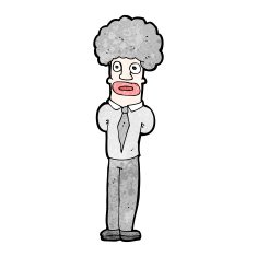 cartoon boring office nerd N2