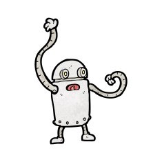 cartoon little robot N27