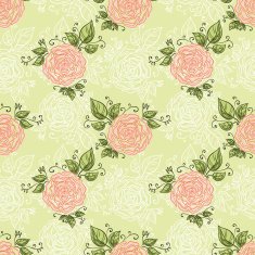 Cute seamless floral pattern with rose