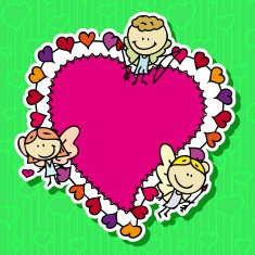 Love hearts frame N4