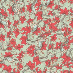 pattern with red flowes - 2
