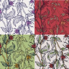 vector set of seamless floral patterns