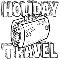 Holiday travel vector sketch