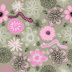 children seamless floral pattern N2