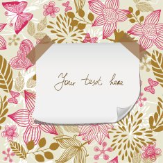 paper banner on pattern with transparent tape eps10 N2